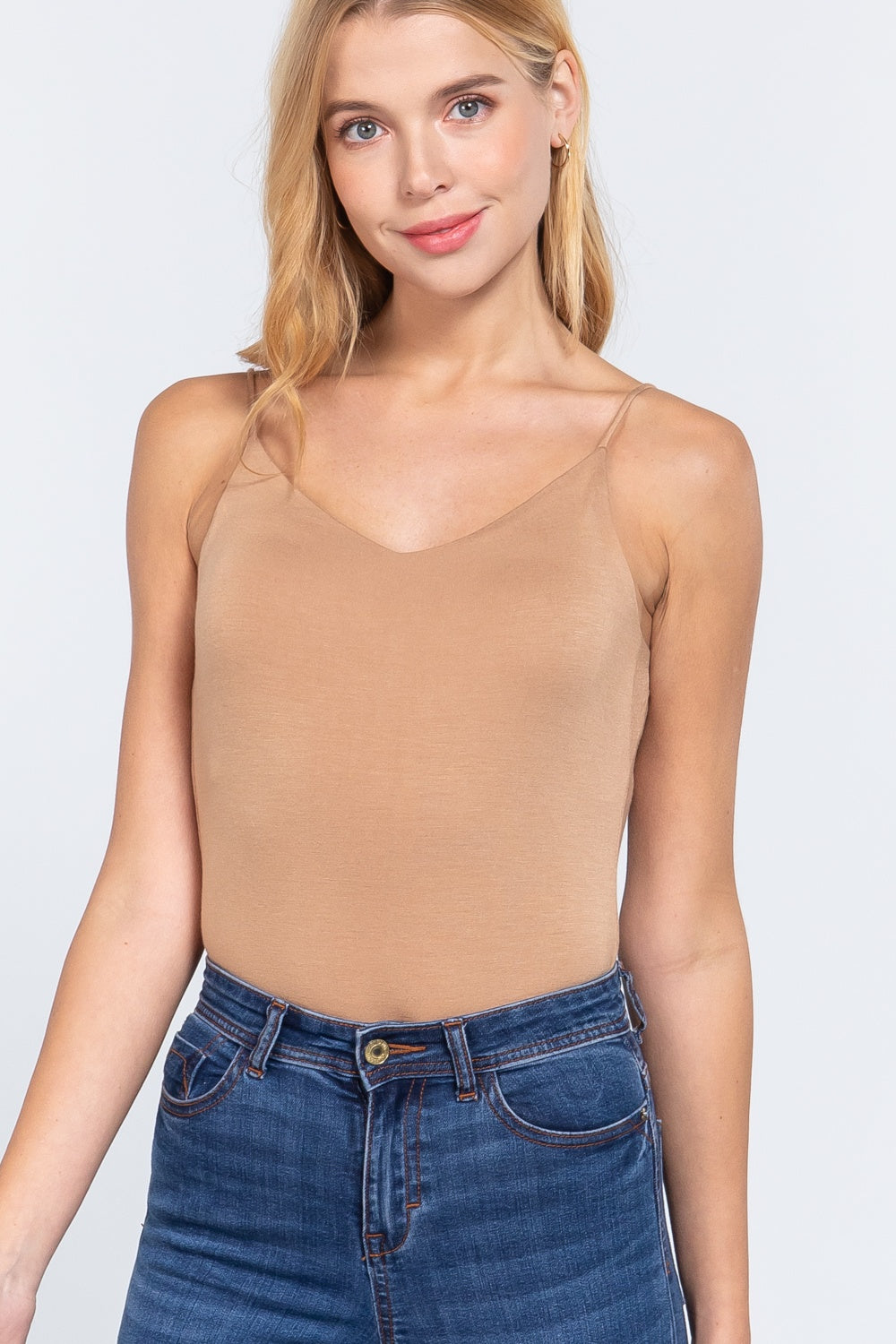 V-neck 2 Ply Cami Bodysuit - Absolute Fashion 2020