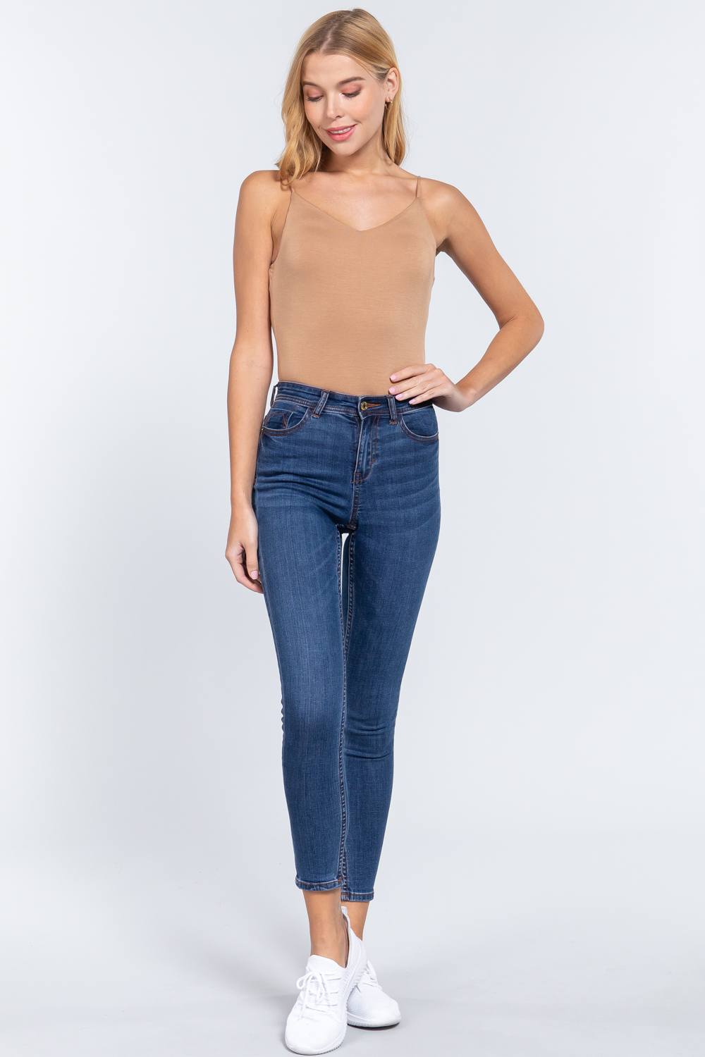 V-neck 2 Ply Cami Bodysuit - Absolute Fashion 2020