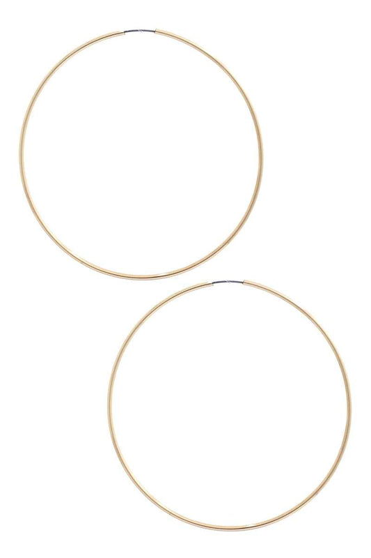 Basic Infinity Metal Hoop Earring - Absolute Fashion 2020