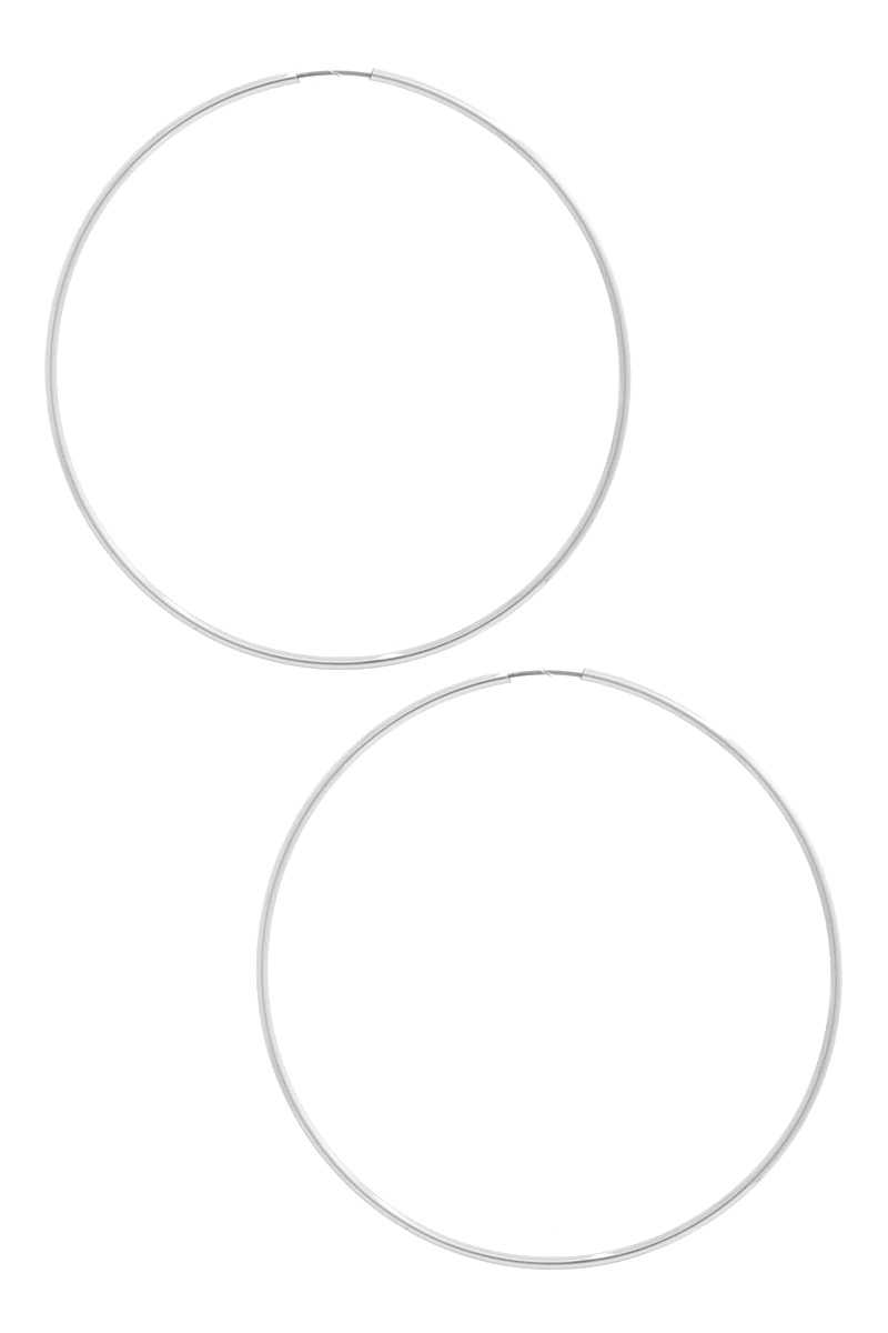 Basic Infinity Metal Hoop Earring - Absolute Fashion 2020
