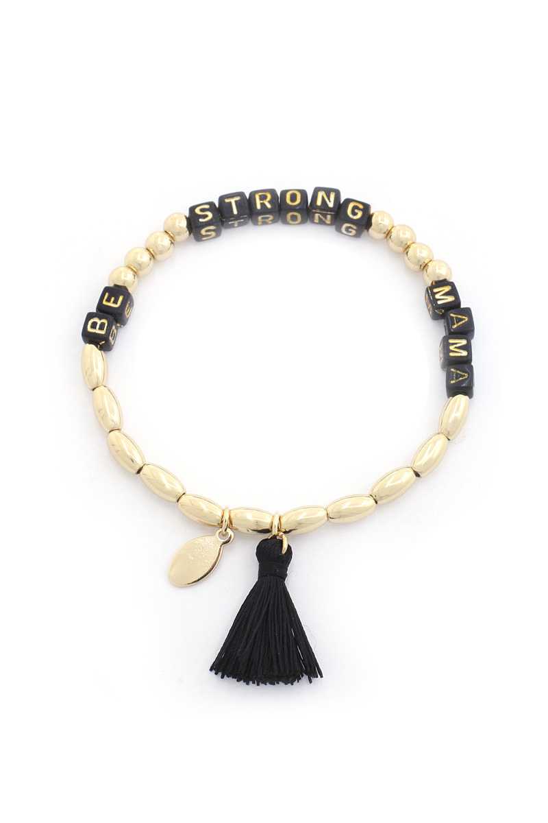 Be Strong Mama Beaded Tassel Bracelet - Absolute Fashion 2020