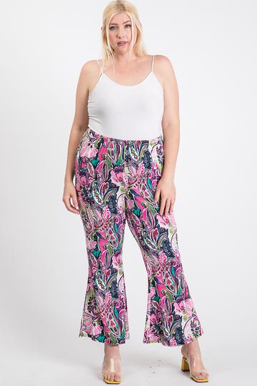 Flower Print With Bell Bottom Leggings - Absolute Fashion 2020