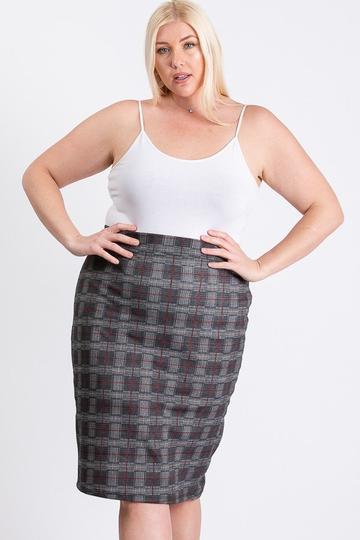 Black/grey Glen Plaid Skirt - Absolute Fashion 2020