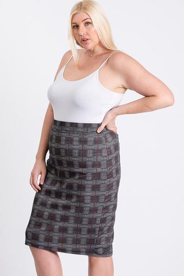 Black/grey Glen Plaid Skirt - Absolute Fashion 2020