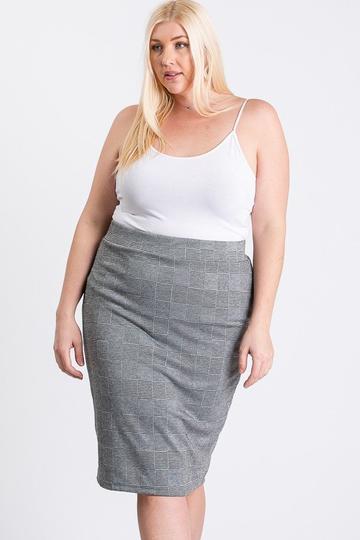 Black/grey Glen Plaid Skirt - Absolute Fashion 2020