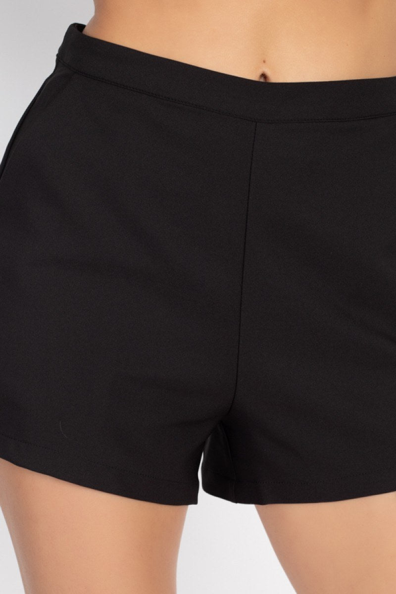 Back Zip-up Mini Shorts - Absolute Fashion 2020