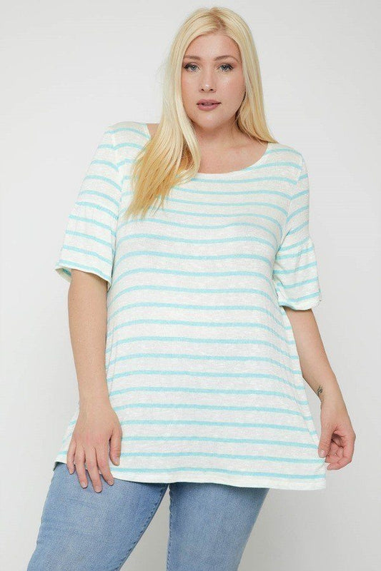 Striped Tunic, Featuring Flattering Flared Sleeve - Absolute Fashion 2020