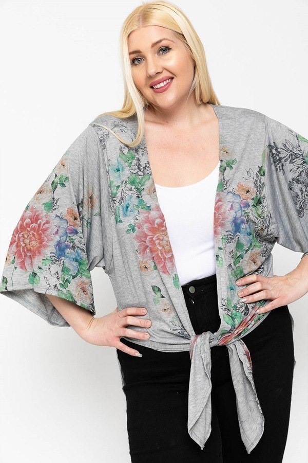 Floral Print, Long Body Cardigan - Absolute Fashion 2020