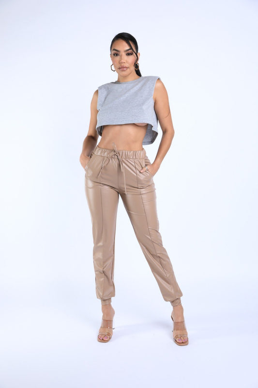Pu Jogger Pants - Absolute Fashion 2020