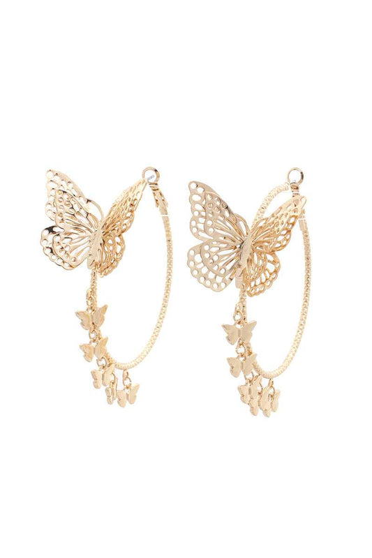 Butterfly Metal Hoop Earring - Absolute Fashion 2020