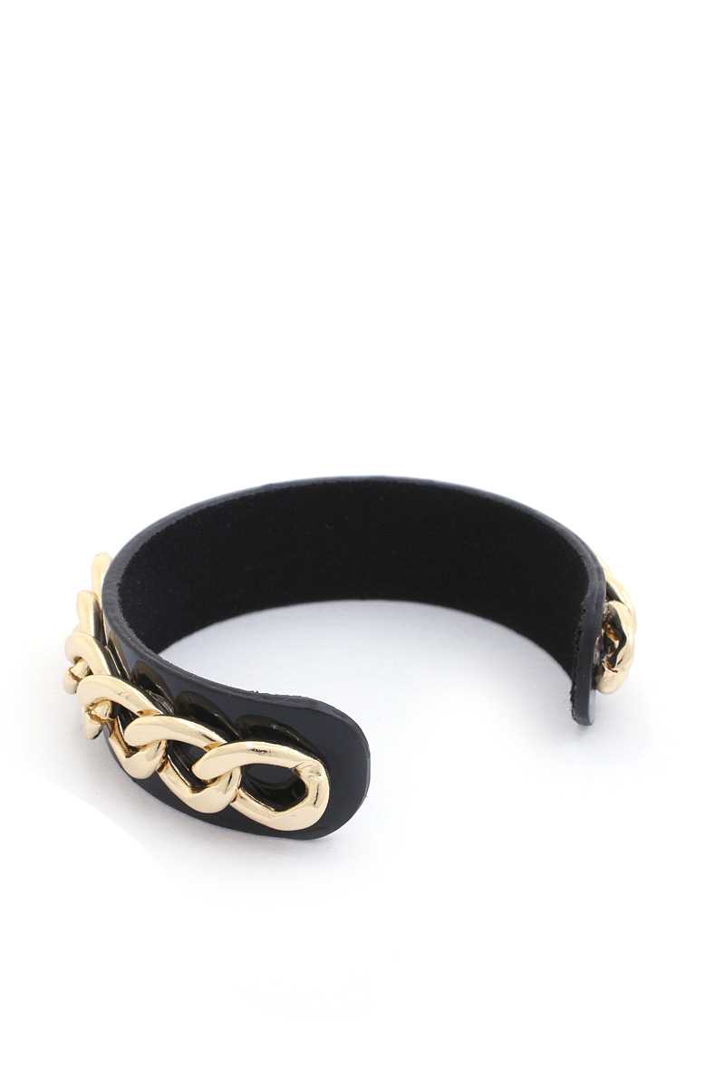 Bee Rhinestone Cuban Link Cuff Bracelet - Absolute Fashion 2020