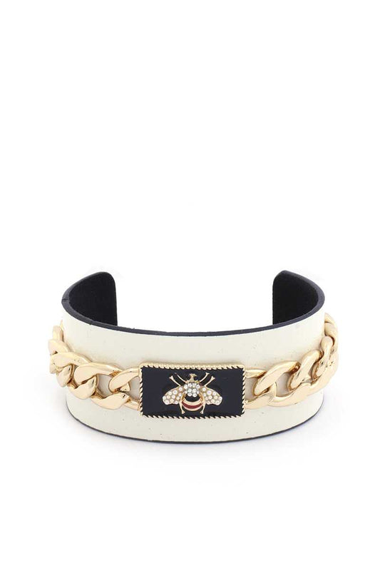 Bee Cuban Link Cuff Bracelet - Absolute Fashion 2020