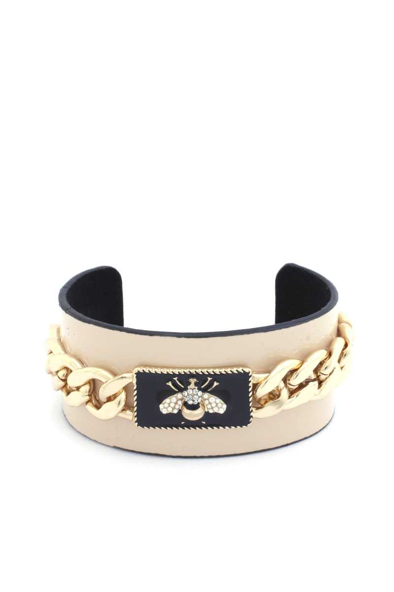 Bee Cuban Link Cuff Bracelet - Absolute Fashion 2020