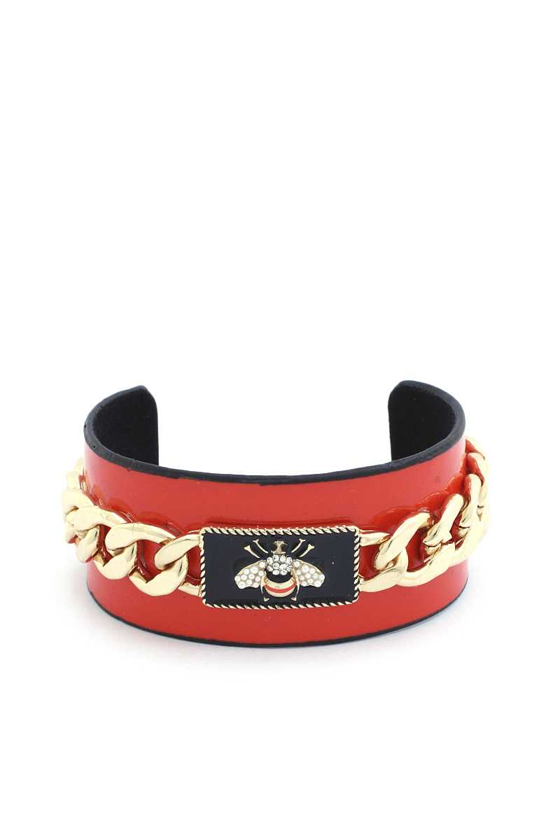 Bee Cuban Link Cuff Bracelet - Absolute Fashion 2020
