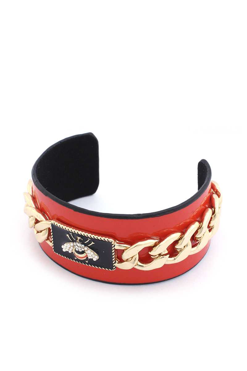 Bee Cuban Link Cuff Bracelet - Absolute Fashion 2020