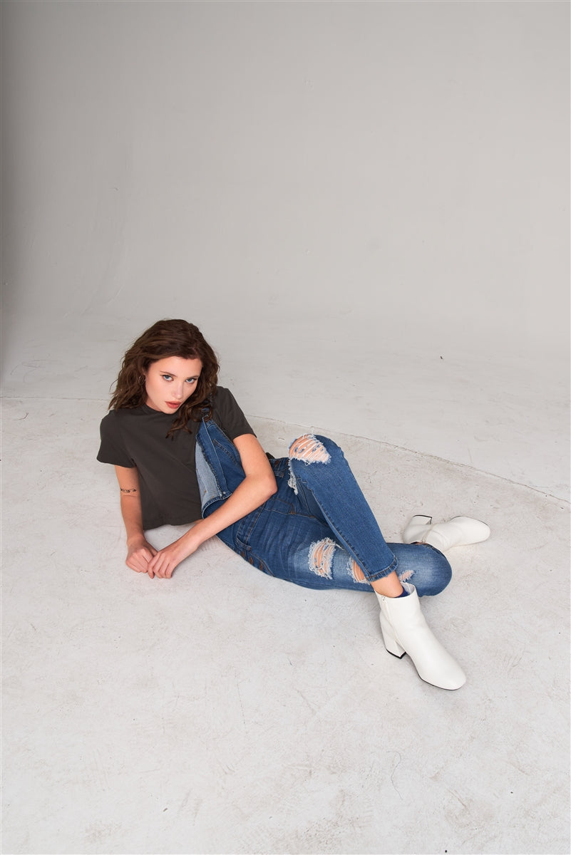 Short Sleeve Round Neck Petal Split Back Detail Crop Tee - Absolute Fashion 2020