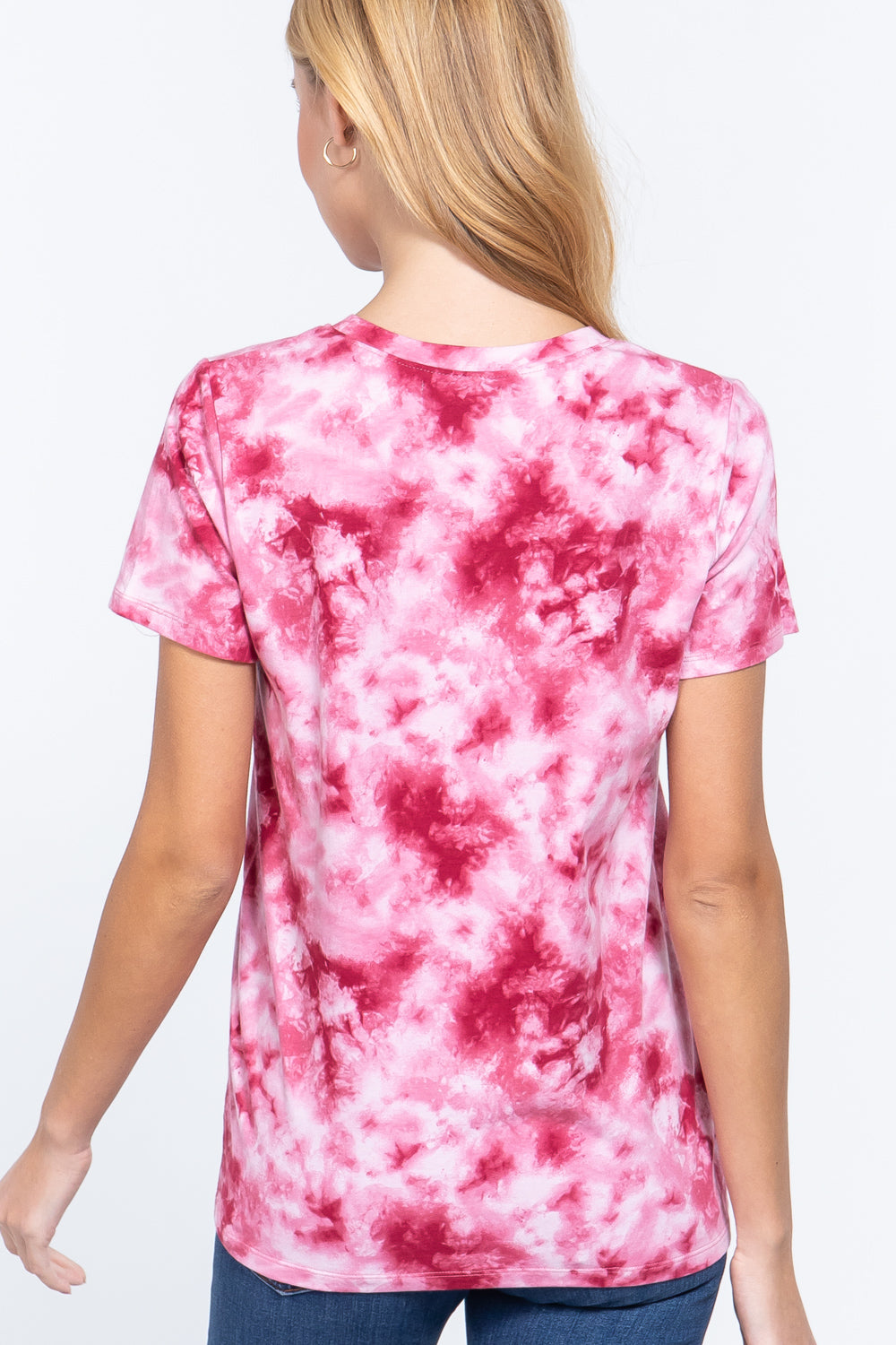 Short Slv Tie-dye Cotton Jersey Top - Absolute Fashion 2020