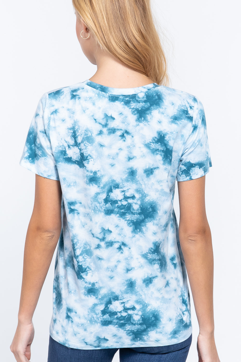Short Slv Tie-dye Cotton Jersey Top - Absolute Fashion 2020