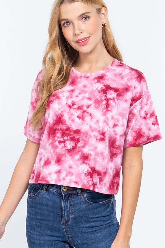 Tie-dye Cotton Jersey Crop Top - Absolute Fashion 2020