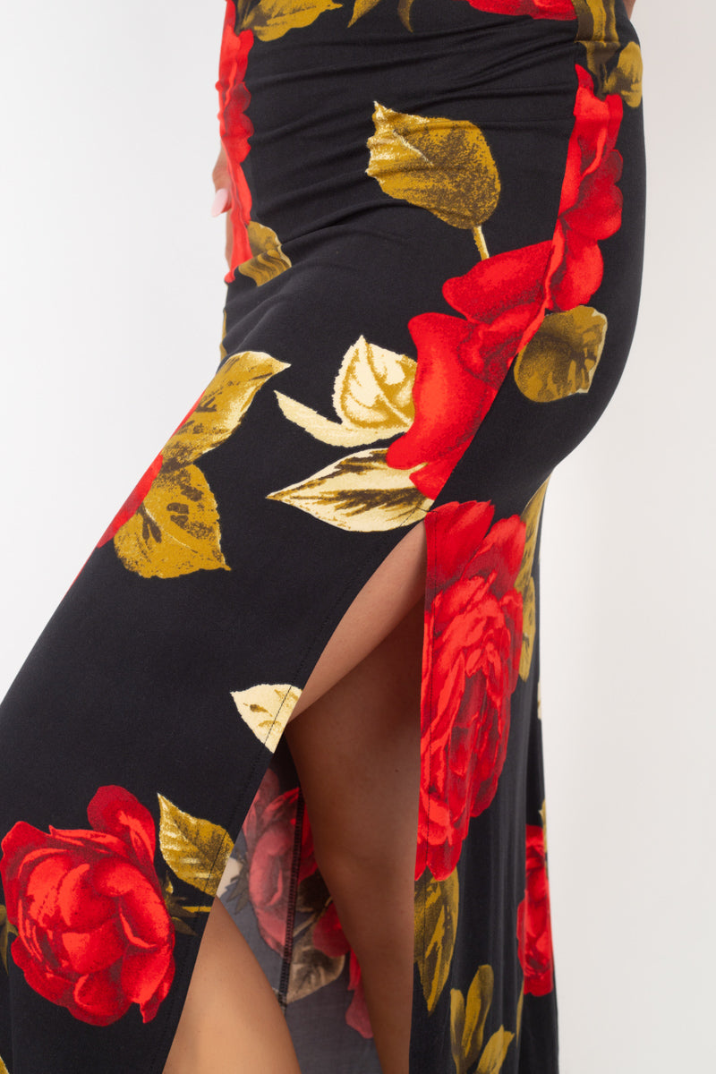 Floral Strapless Maxi Dress - Absolute Fashion 2020