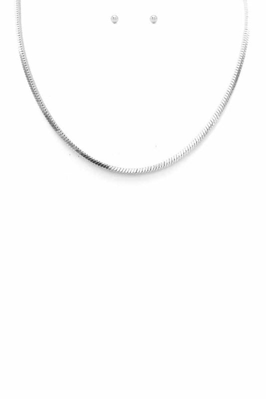 Herringbone Metal Chain Necklace - Absolute Fashion 2020