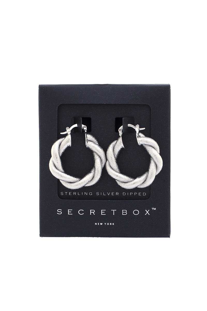 Twisted 14k Gold Dipped Hoop Earring - Absolute Fashion 2020