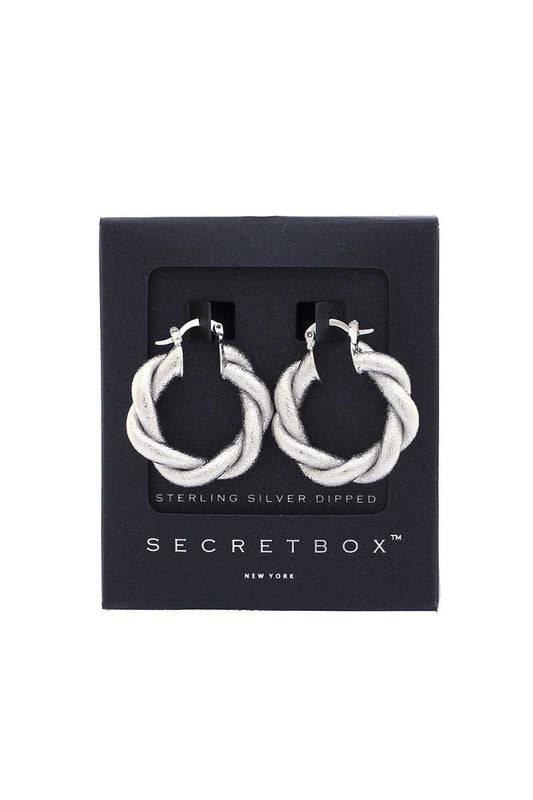 Twisted 14k Gold Dipped Hoop Earring - Absolute Fashion 2020