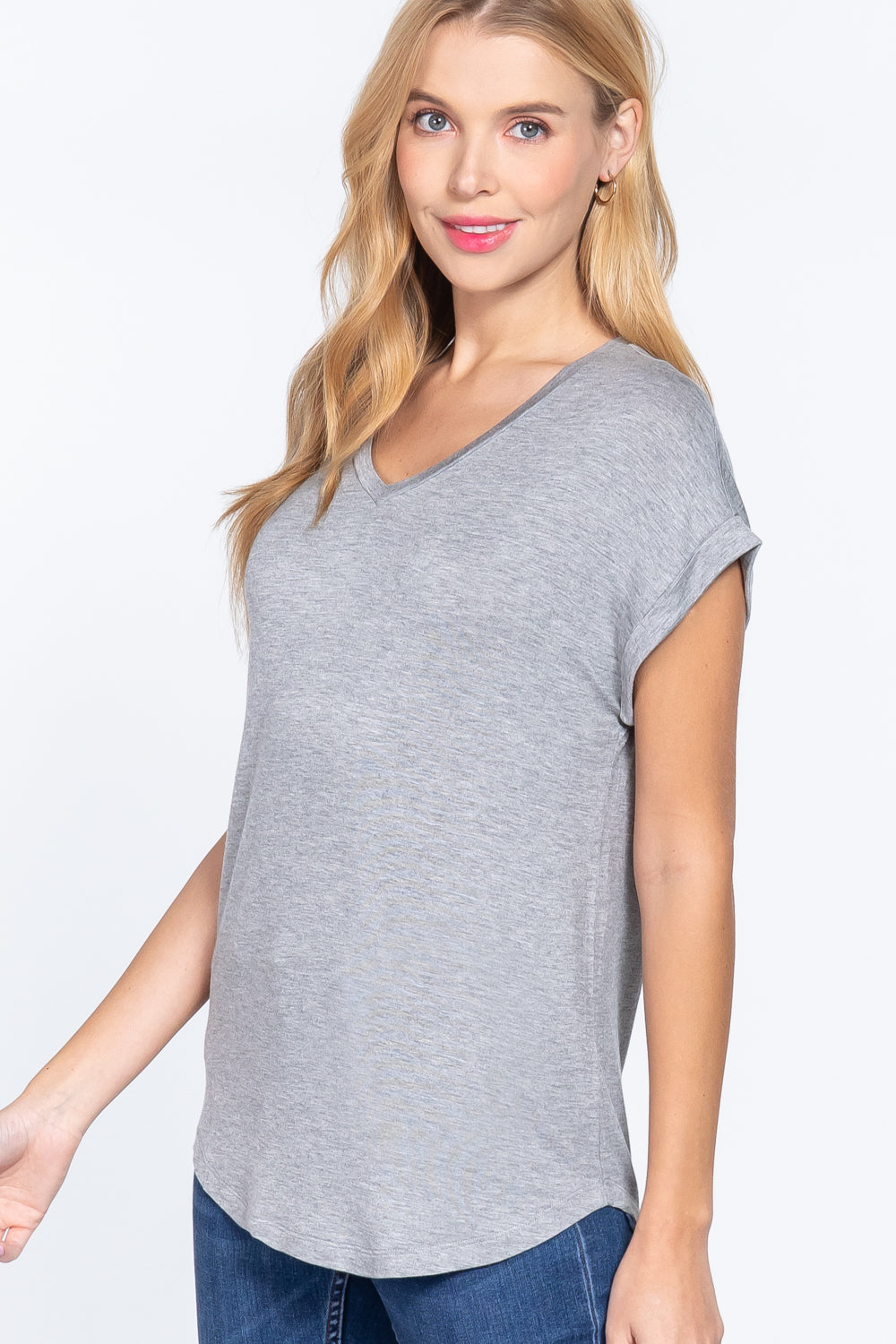 Dolman Slv V-neck Rayon Jersey Top - Absolute Fashion 2020