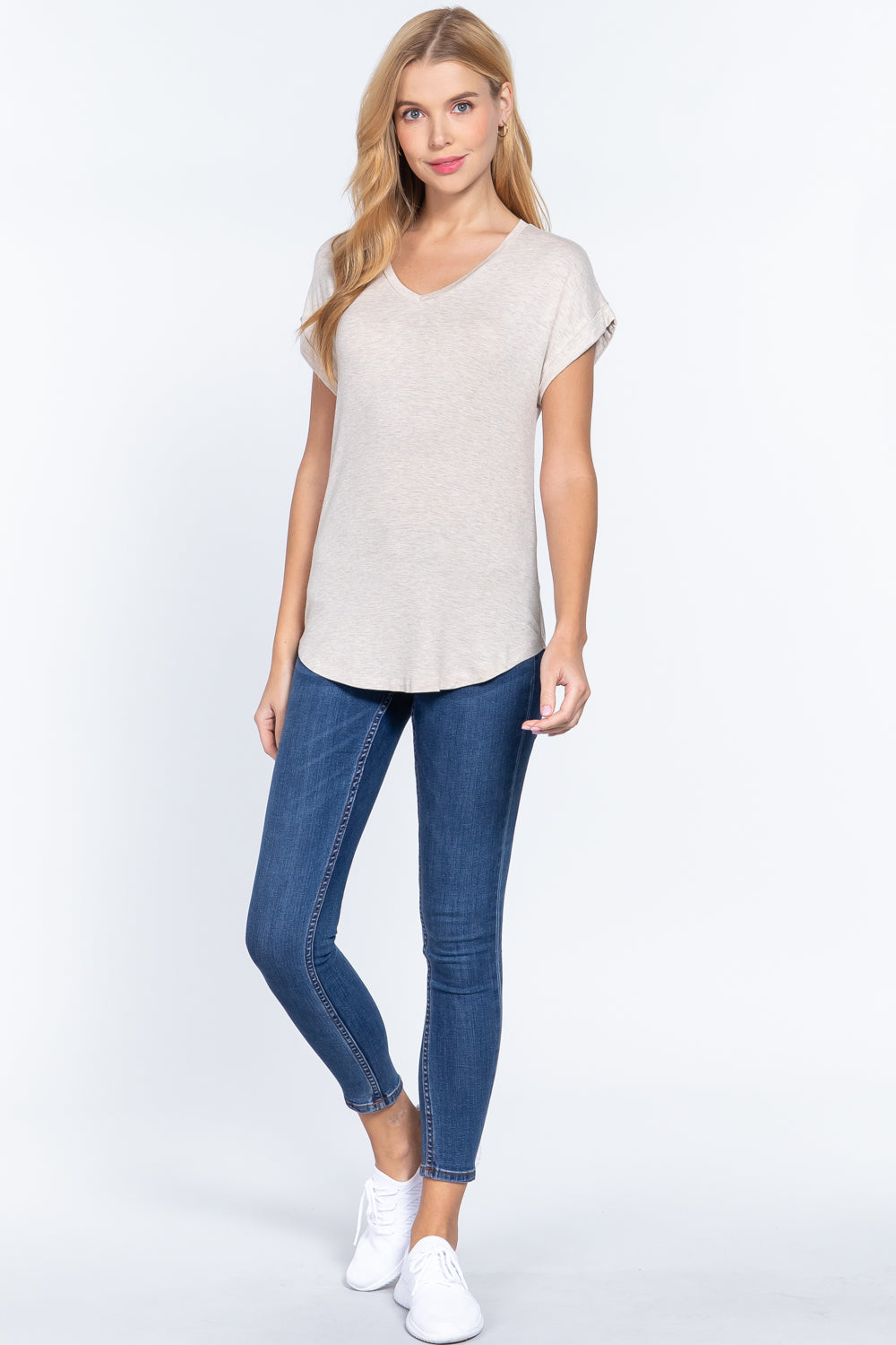 Dolman Slv V-neck Rayon Jersey Top - Absolute Fashion 2020