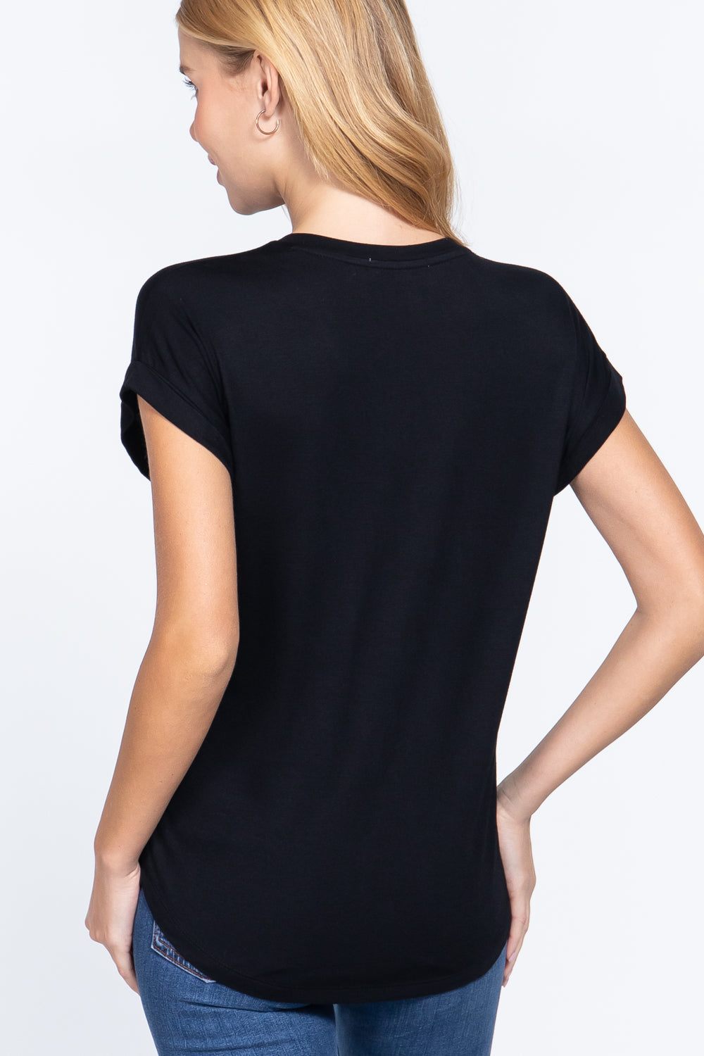 Dolman Slv V-neck Rayon Jersey Top - Absolute Fashion 2020