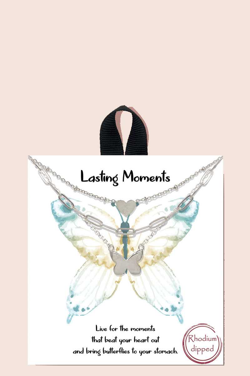 Blb Lasting Moments Layered Butterfly Necklace - Absolute Fashion 2020