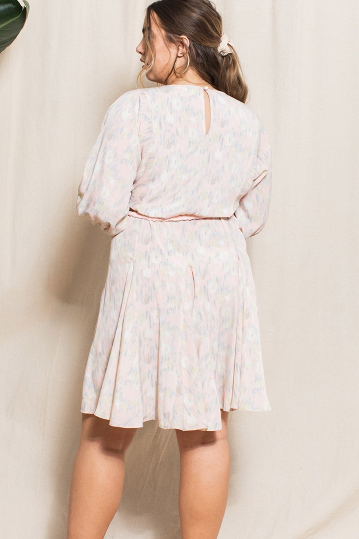 Abstract Printed Mini Swing Woven Dress - Absolute Fashion 2020