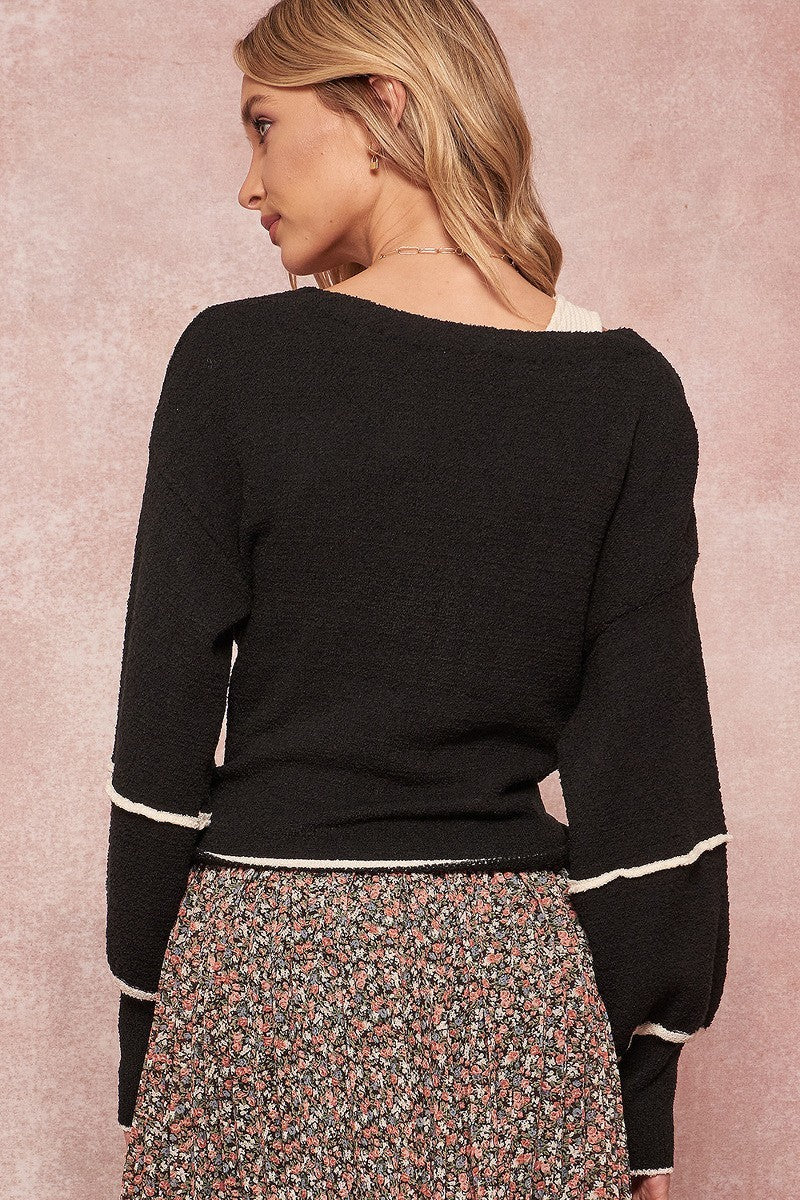 A Textured Knit Cardigan Sweater - Absolute Fashion 2020