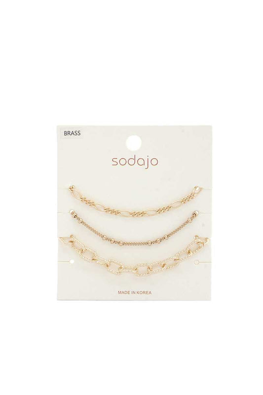 Sodajo Figaro Link Bracelet Set - Absolute Fashion 2020