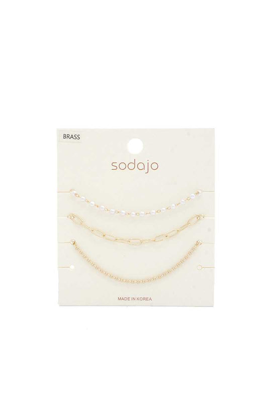 Sodajo Pearl Bead Bracelet Set - Absolute Fashion 2020