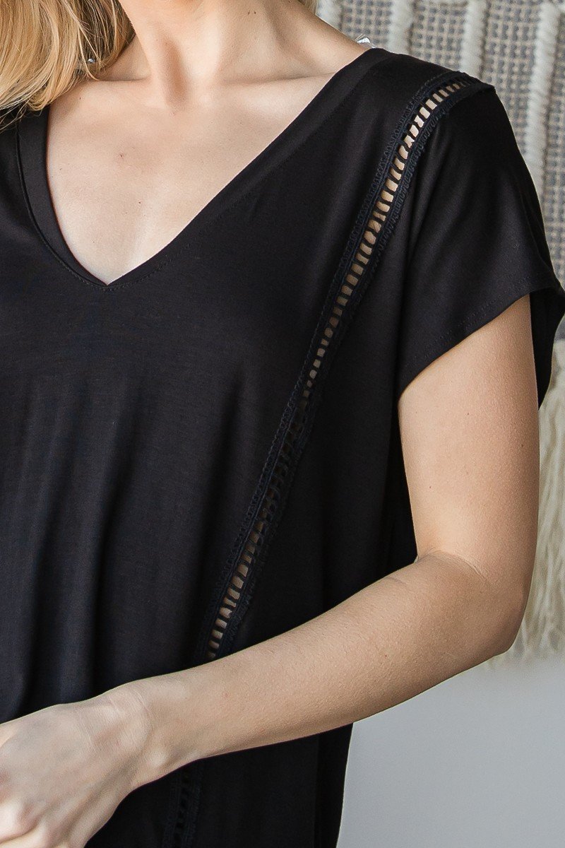 Short Sleeve V Neck Top - Absolute Fashion 2020
