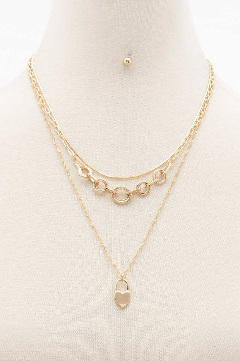 Heart Charm Layred Necklace - Absolute Fashion 2020