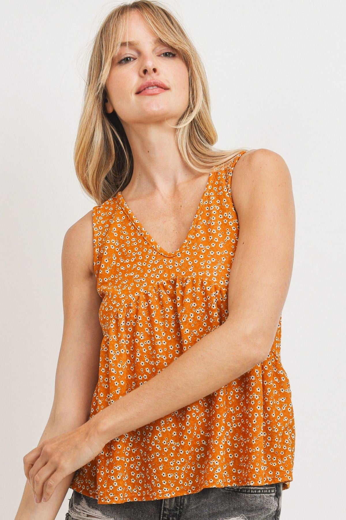 Sleeveless Floral Top - Absolute Fashion 2020