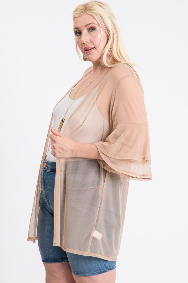 Ruffle Sleeve Open Cardigan - Absolute Fashion 2020