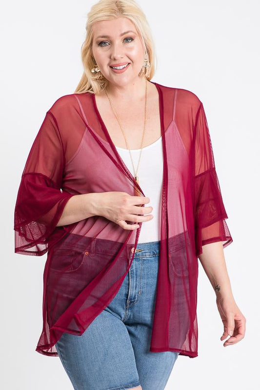 Ruffle Sleeve Open Cardigan - Absolute Fashion 2020