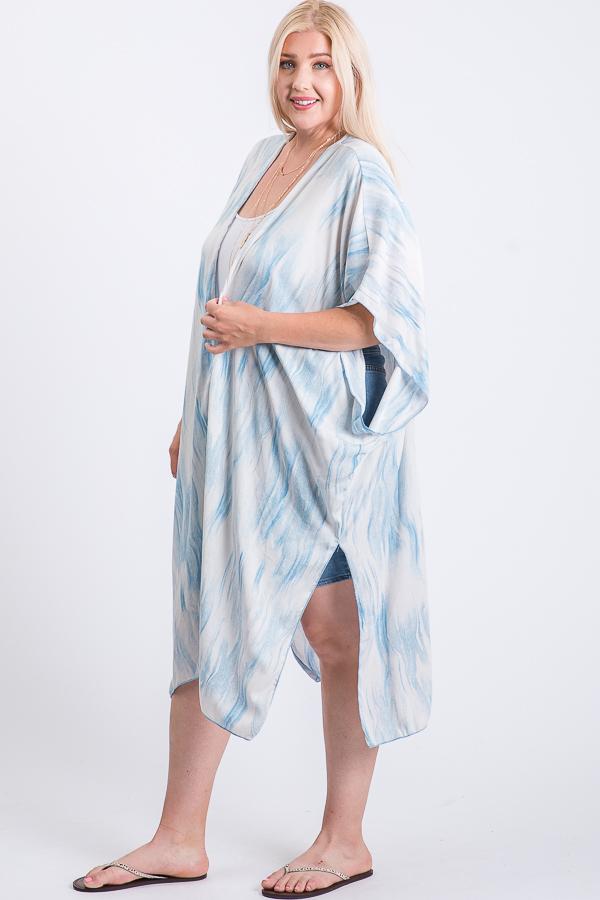Zebra Print Short Sleeve Maxi Kimono - Absolute Fashion 2020