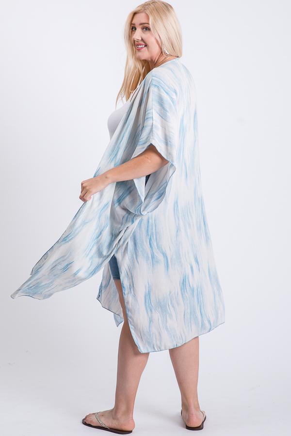 Zebra Print Short Sleeve Maxi Kimono - Absolute Fashion 2020