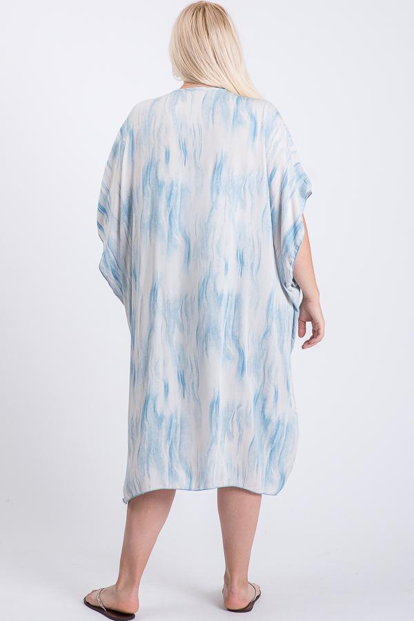 Zebra Print Short Sleeve Maxi Kimono - Absolute Fashion 2020