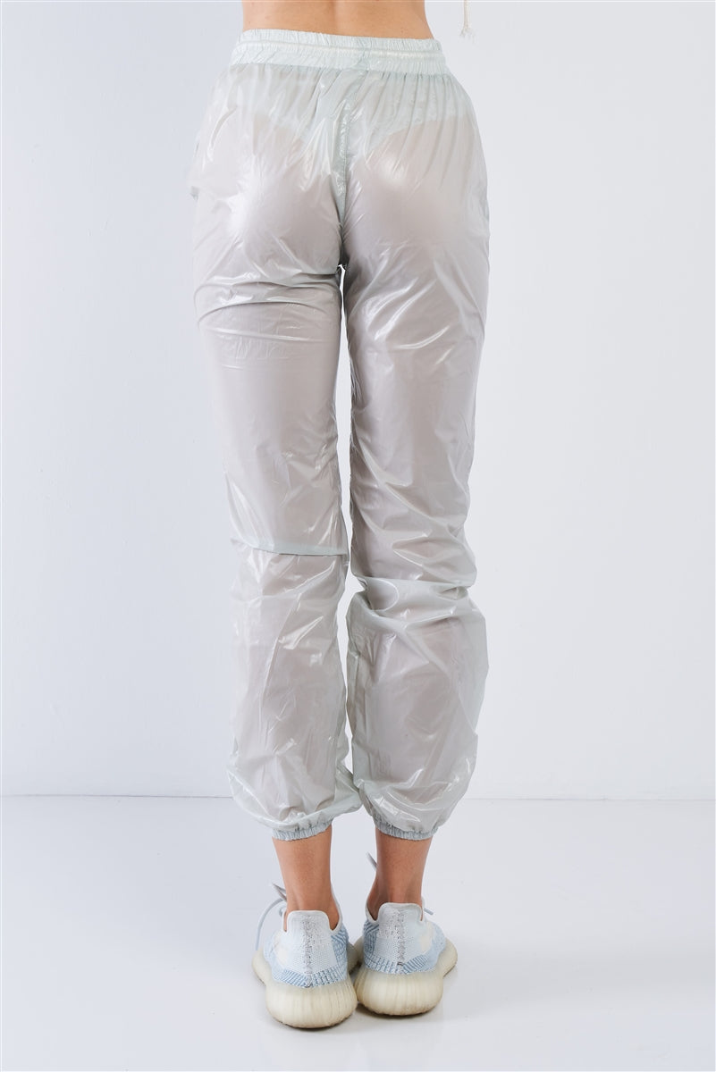 Grey Active Wear Nylon Sweatsuit Set - Absolute Fashion 2020