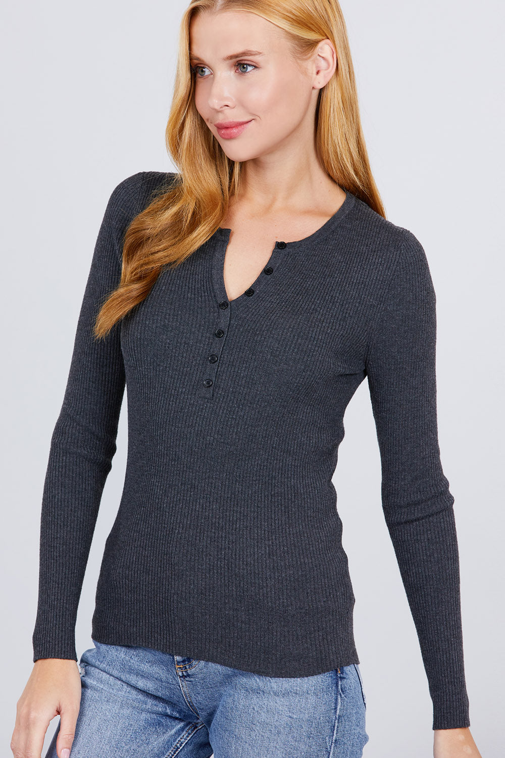 Viscose Henley Sweater - Absolute Fashion 2020