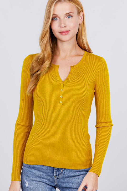 Viscose Henley Sweater - Absolute Fashion 2020