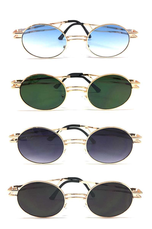 Fashion Stylish Rounded Metal Sunglasses - Absolute Fashion 2020