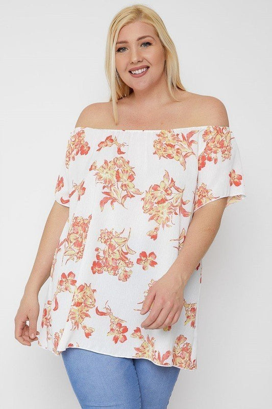 Floral Print Off The Shoulder Top - Absolute Fashion 2020