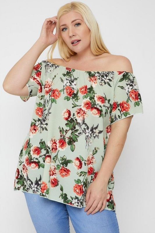 Floral Print Off The Shoulder Top - Absolute Fashion 2020