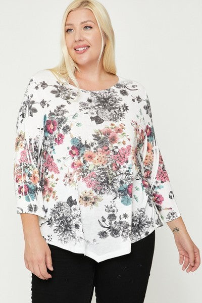 Cheetah Print Top Featuring A Round Neckline And 3/4 Bell Sleeves - Absolute Fashion 2020